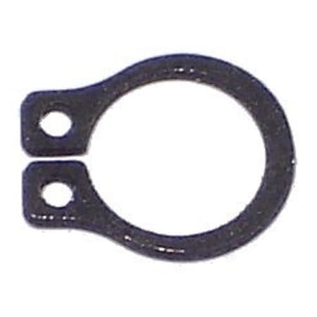 Midwest Fastener External Retaining Ring, Steel Black Phosphate Finish, 1/4 in Shaft Dia, 40 PK 61081